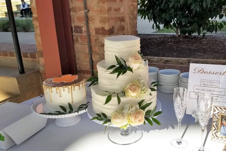 Two wedding cakes