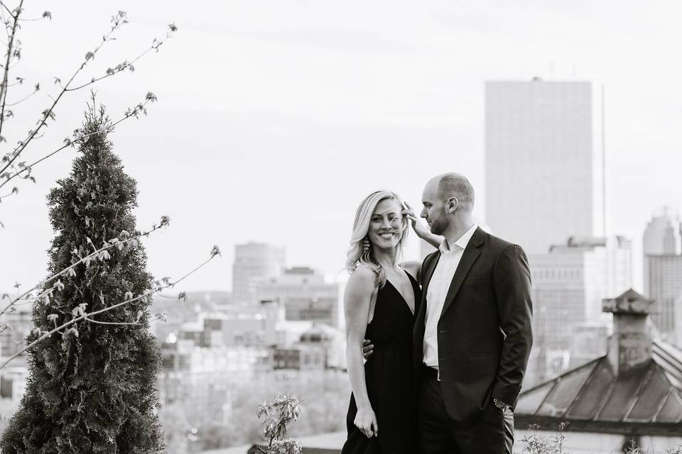 A Boston Rooftop Engagement