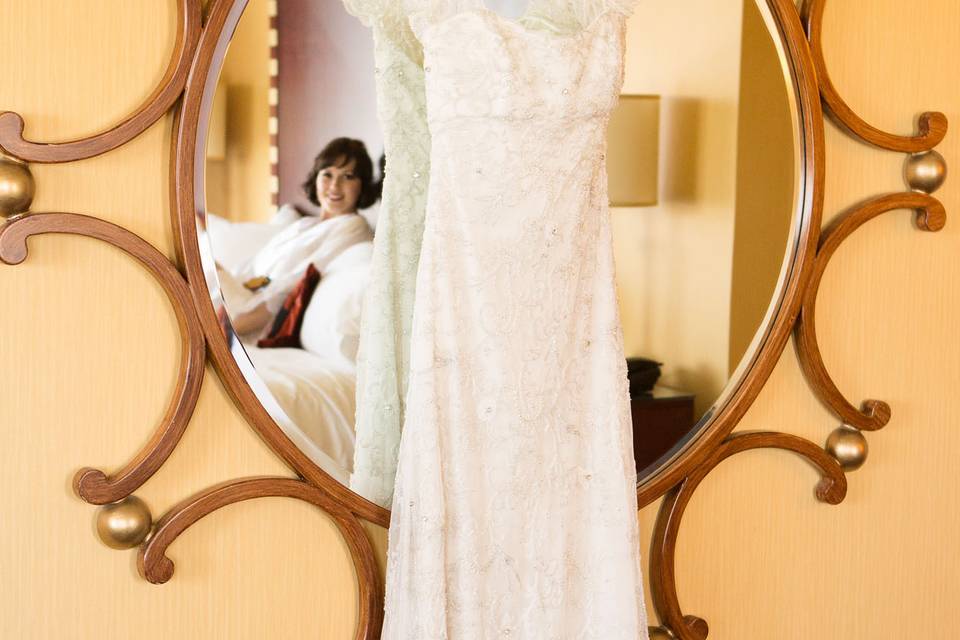 Bride with dress