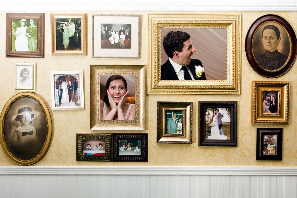 Reception picture wall