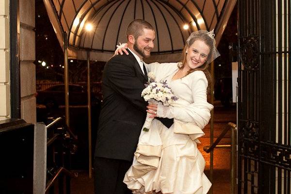 Hampshire house bride and groom