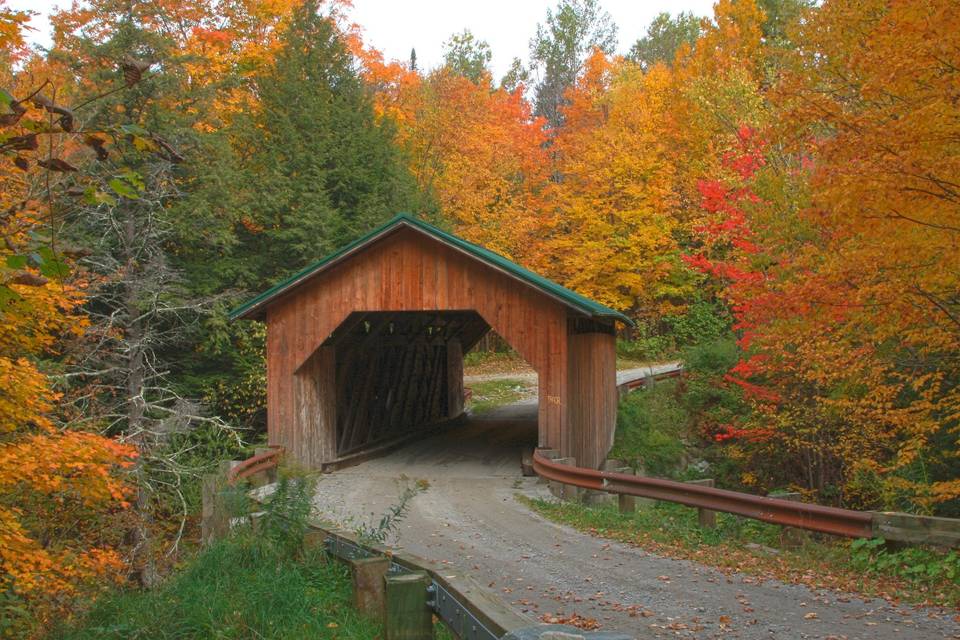 One of six covered bridges