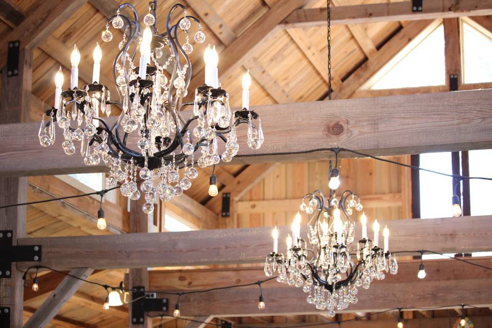 2 gorgeous chandeliers