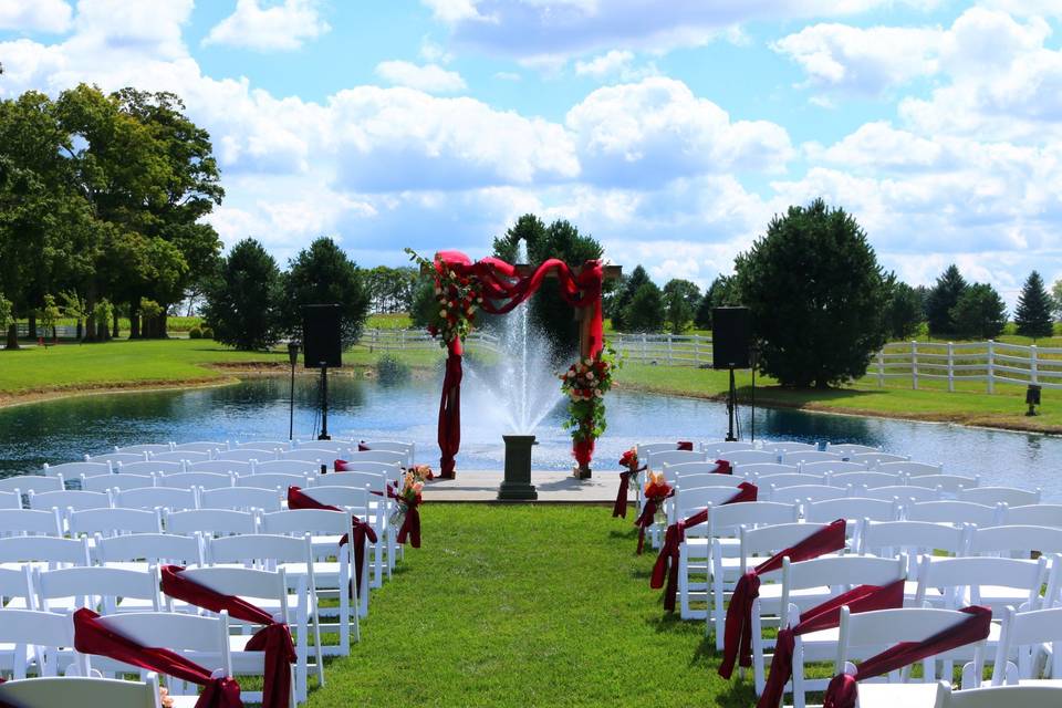 Ceremony by the pond