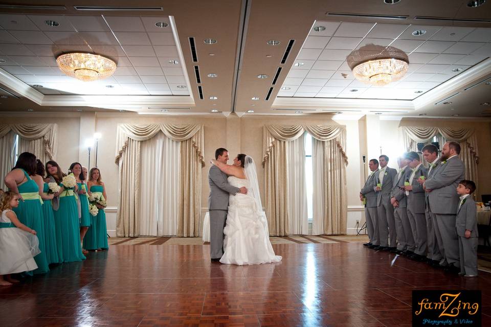 Cutting of wedding cake