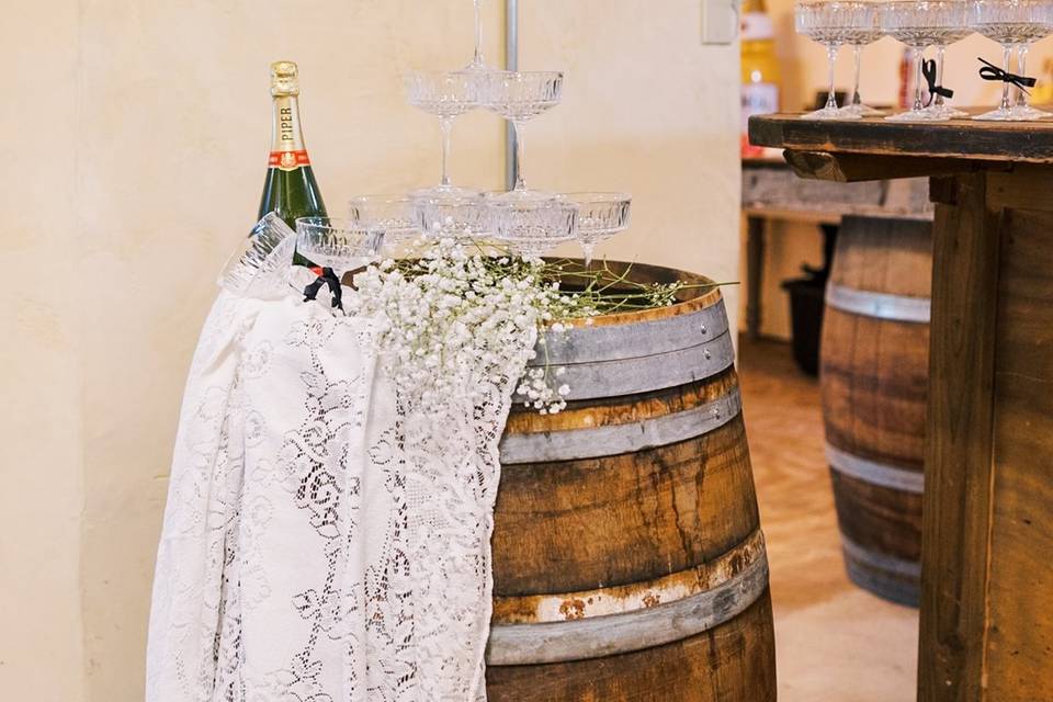 Champagne tower