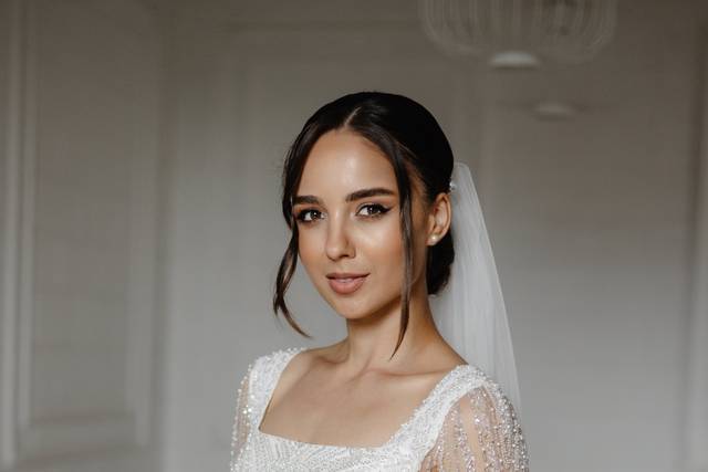 Natural bridal makeup with