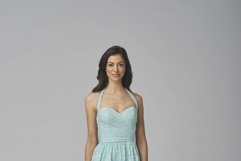 Style Wtoo 952 <br> Strapless sweetheart neckline bobbinet dress with a-line skirt.