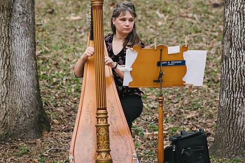 Judy the Harpist at Ceremony