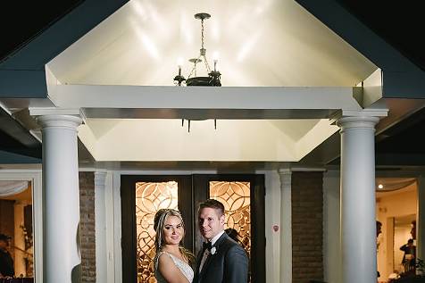 Bride and Groom at entrance