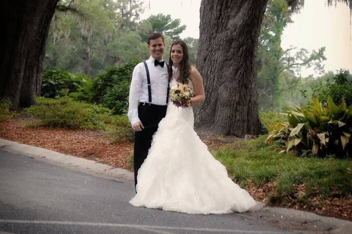 The bride and groom