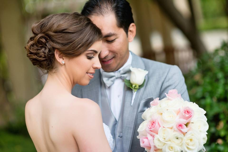 Elegant updo and a smoky eye