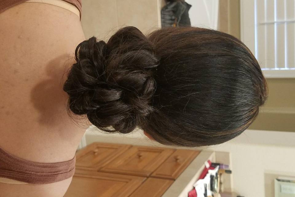 Formal curled updo