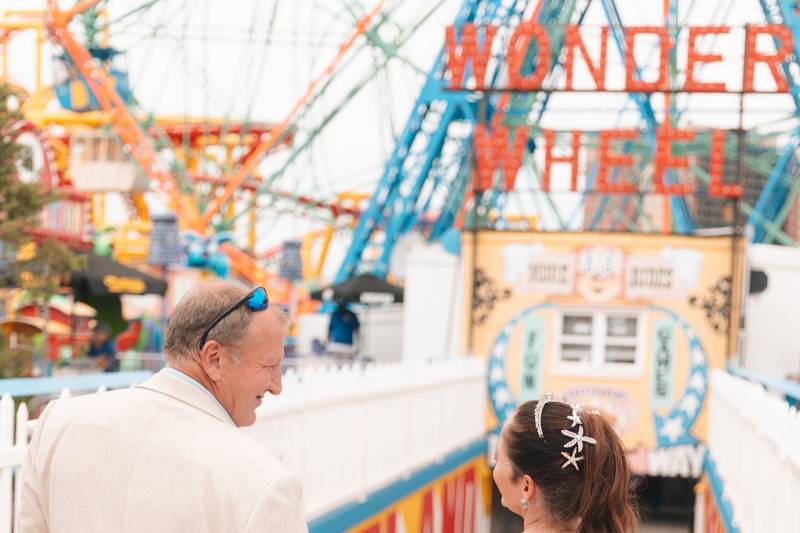 Wedding in coney island, NY