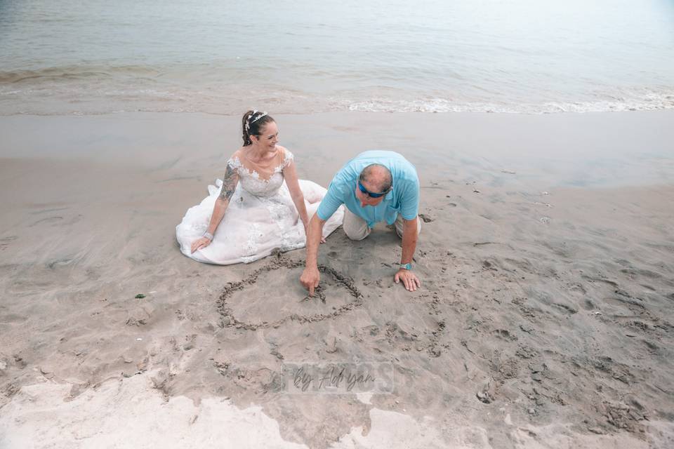 Wedding in coney island, NY