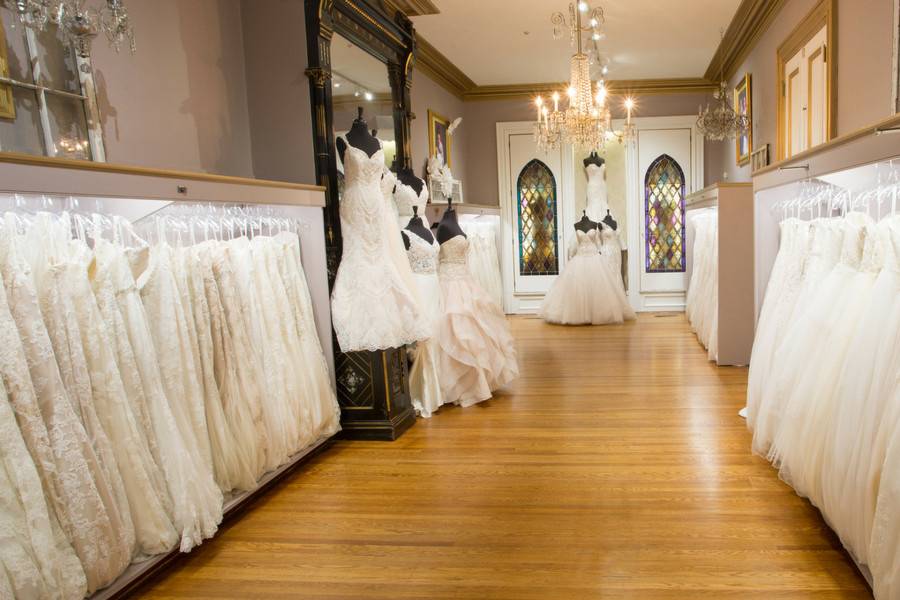 Array of wedding dresses