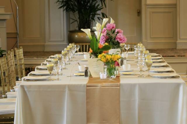 Dining area set-up