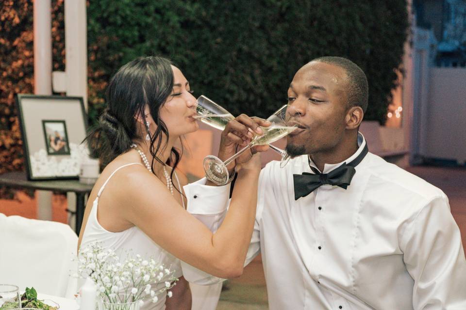 Cheers to the couple