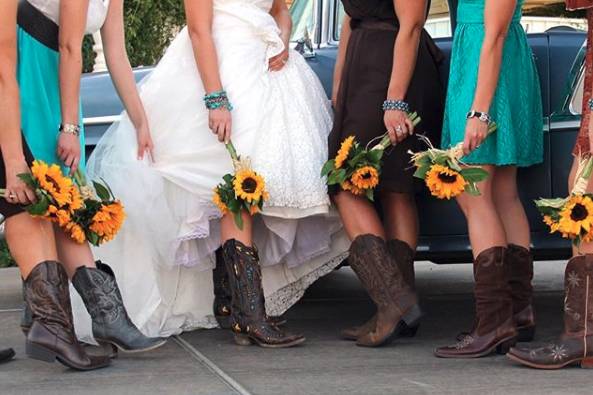 Boots and flowers