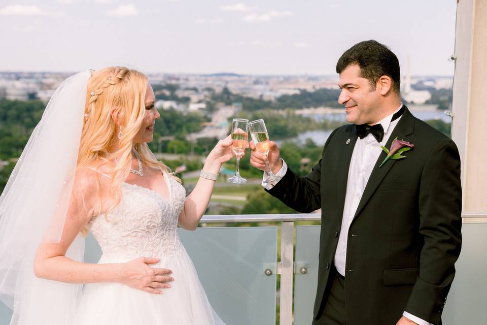 Toasting the vows