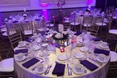 Table setup with centerpiece