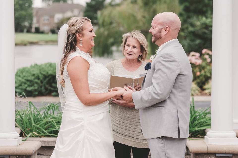 Outdoor wedding ceremony