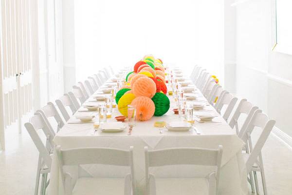 Colorful bridal shower