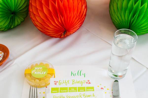 Colorful bridal shower