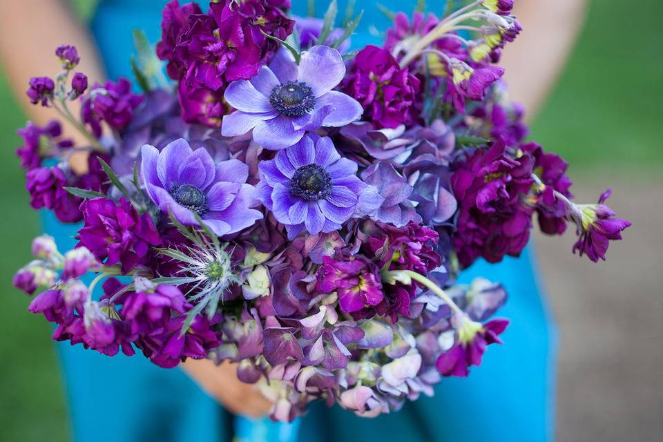 Vibrant purple bouquet