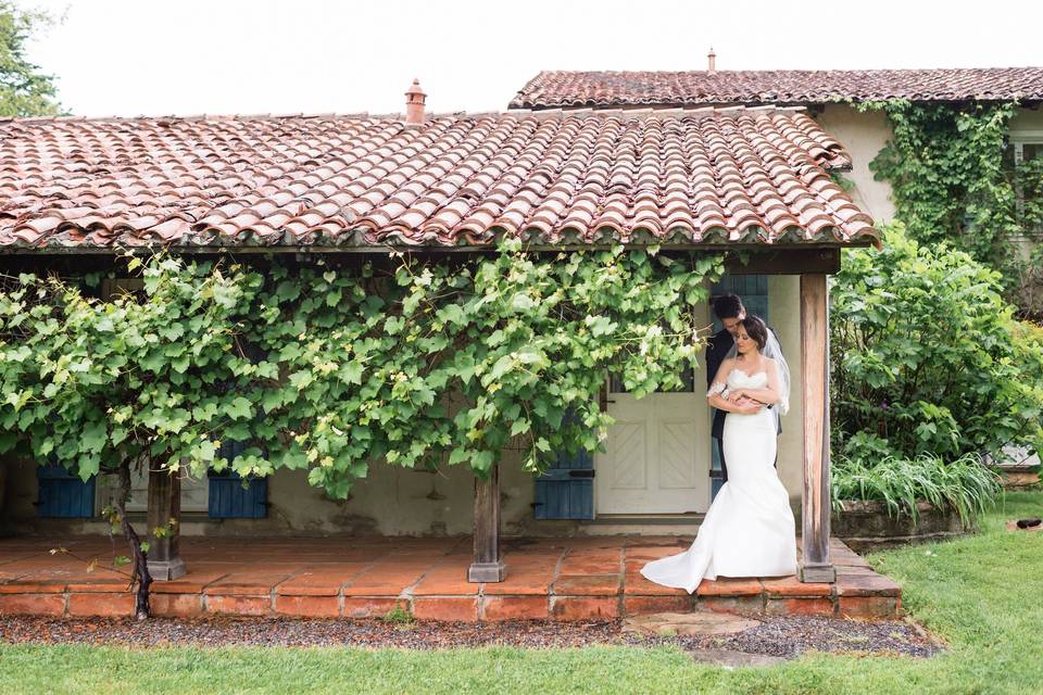 Bridal portrait at home