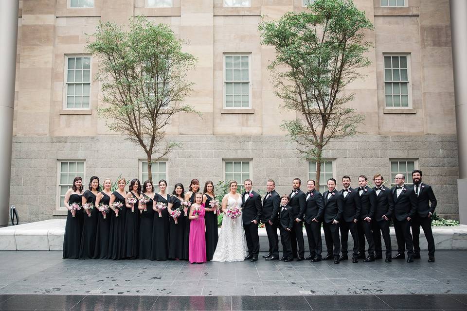 Wedding party portrait