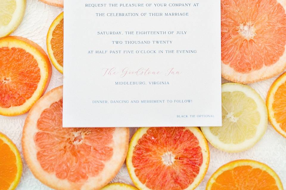 Citrus invitation inspiration