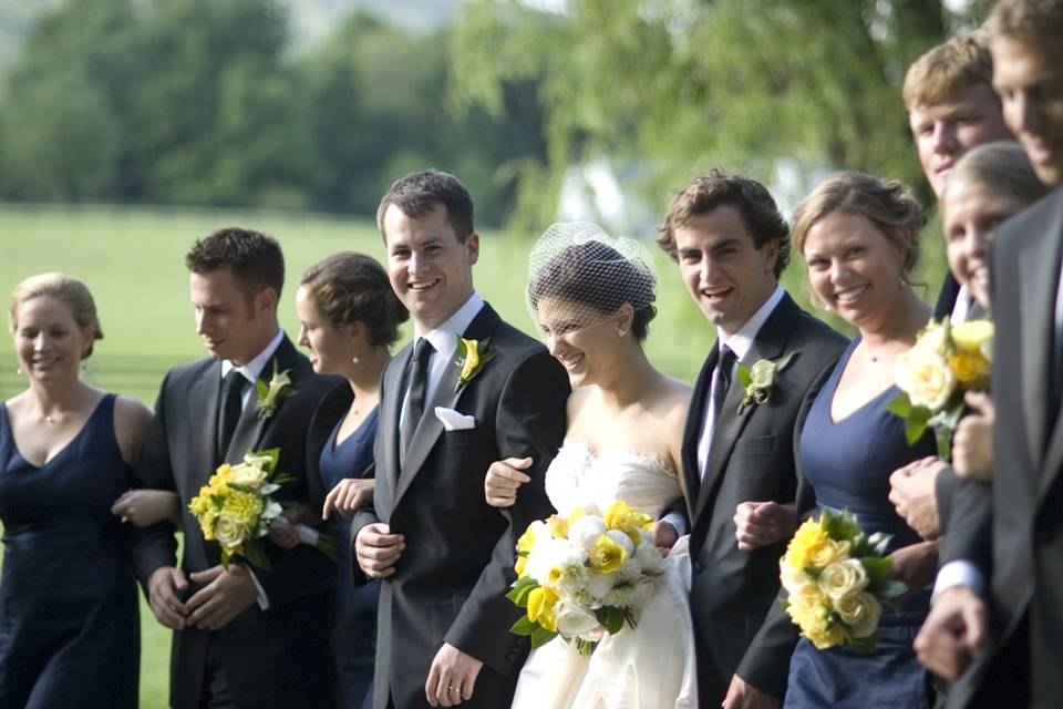 Wedding party portrait