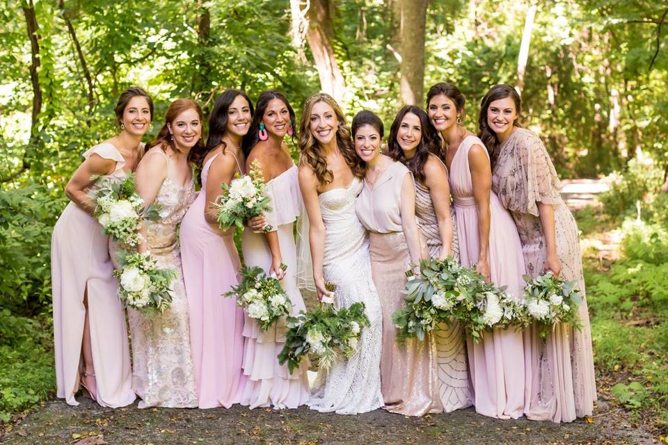 Blush bridesmaid dresses