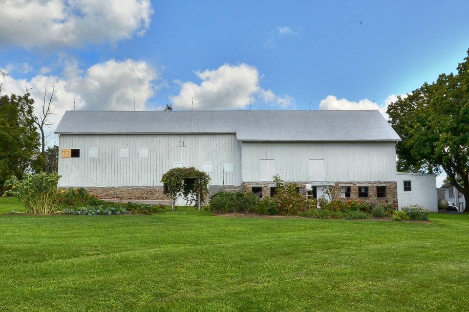 Exterior view of the the barn at wellsville