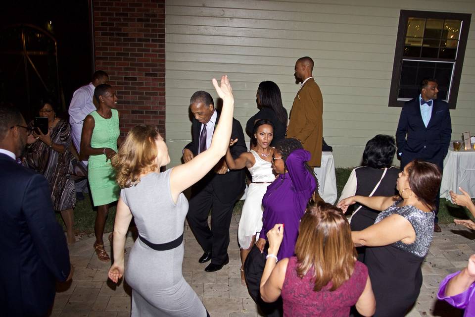 Guests dancing