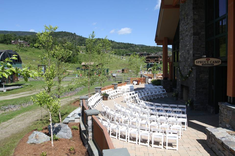 Outdoor ceremony setup