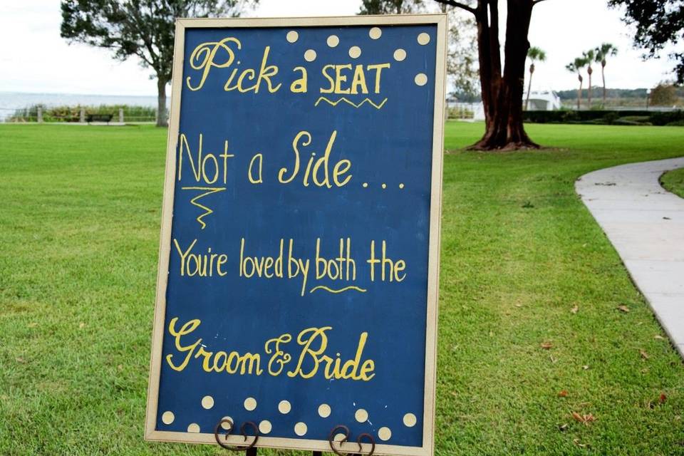 Wedding signage