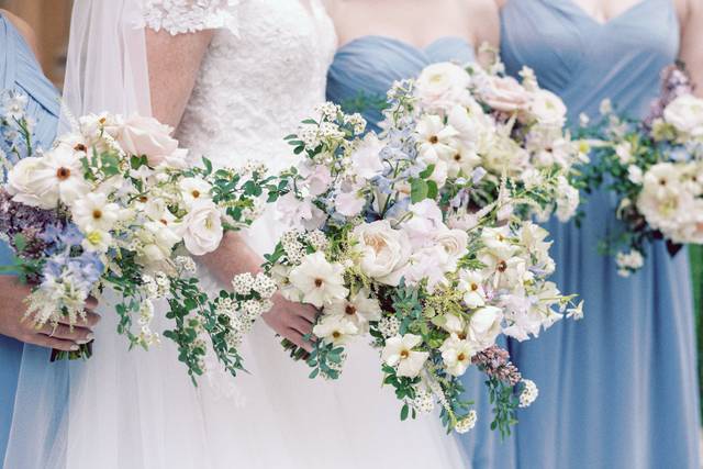 Dusty blue Peterloon wedding