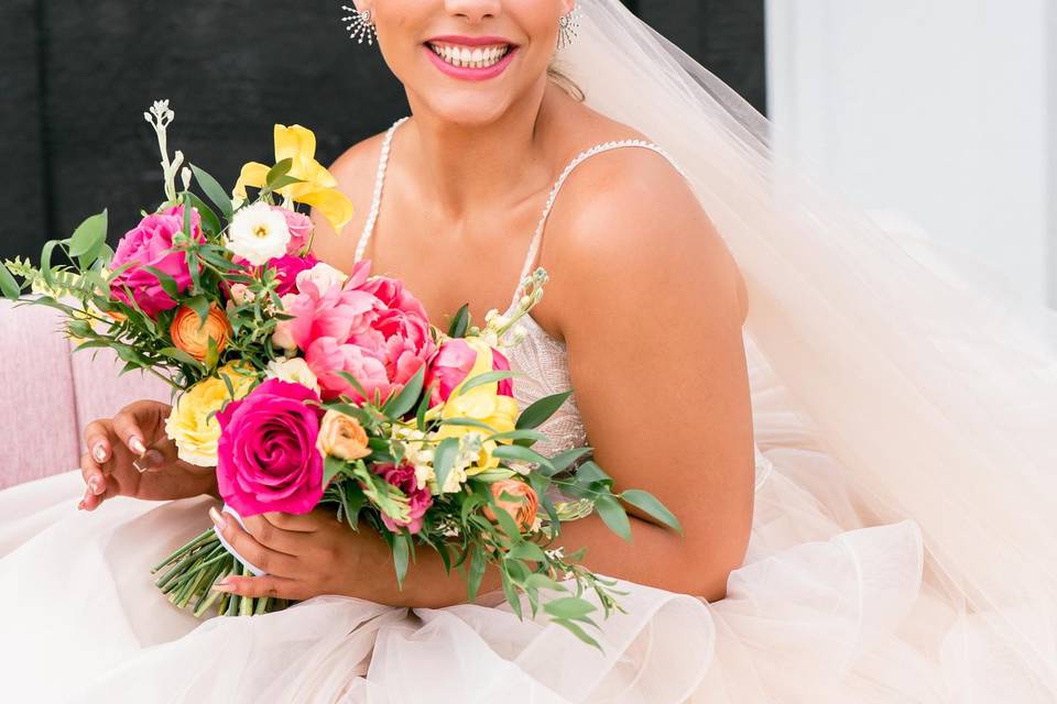 Bright and cheery bridal