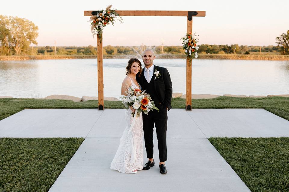 Arch over lake