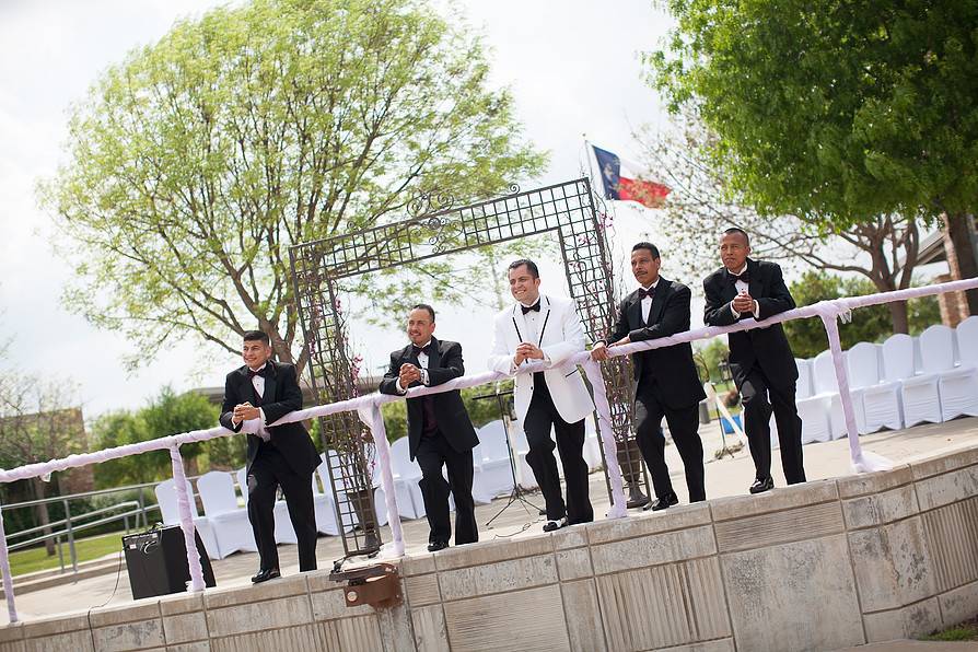 The groom with his groomsmen