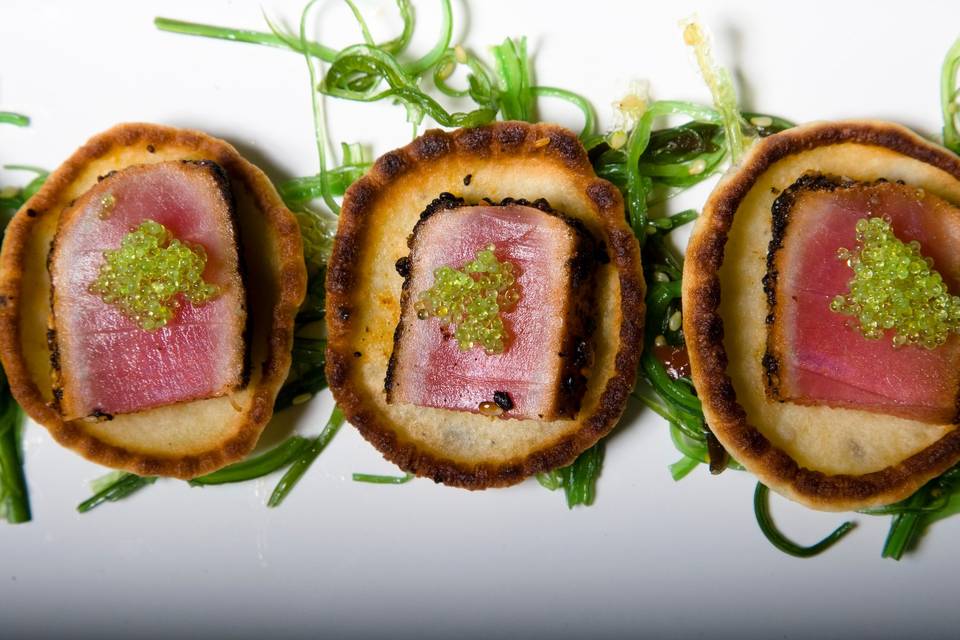 Seared Tuna, Scallion Pancake