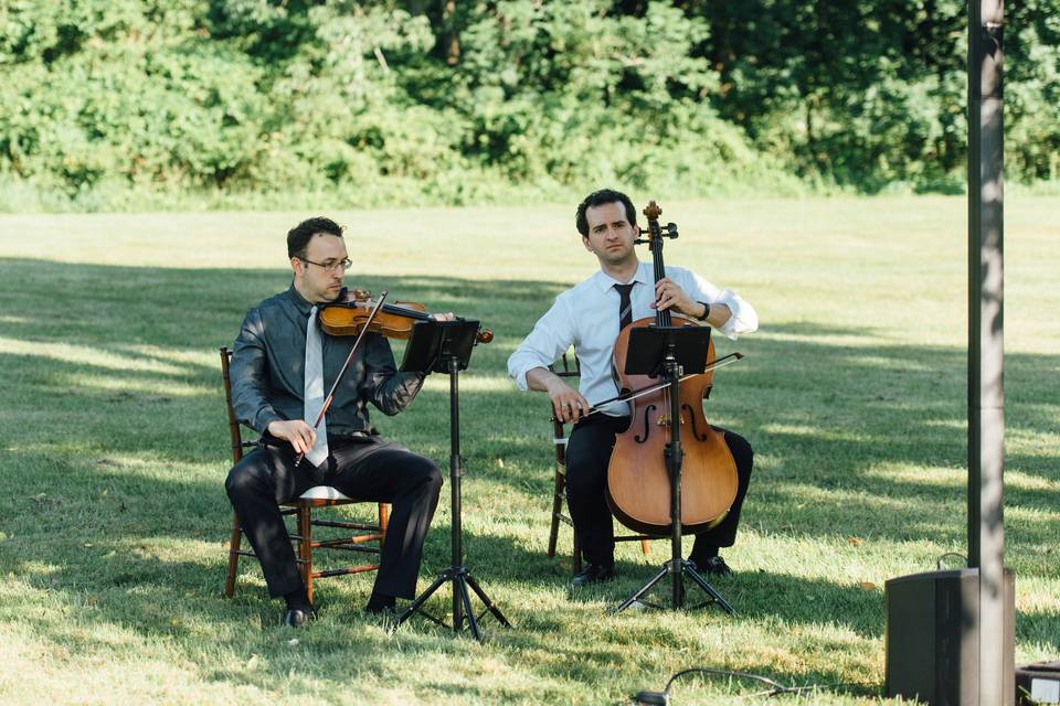 Strings for an outdoor wedding