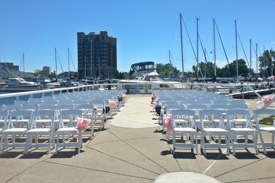 ceremony on The Point, on Terrace Point Marina