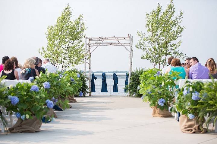 ceremony on The Point, on Terrace Point Marina