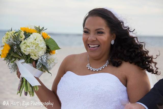 Strapless wedding gown
