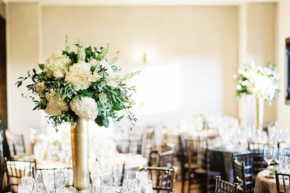 Blue table setup