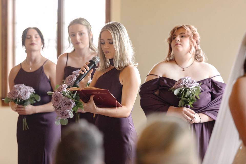 A reading from her friends