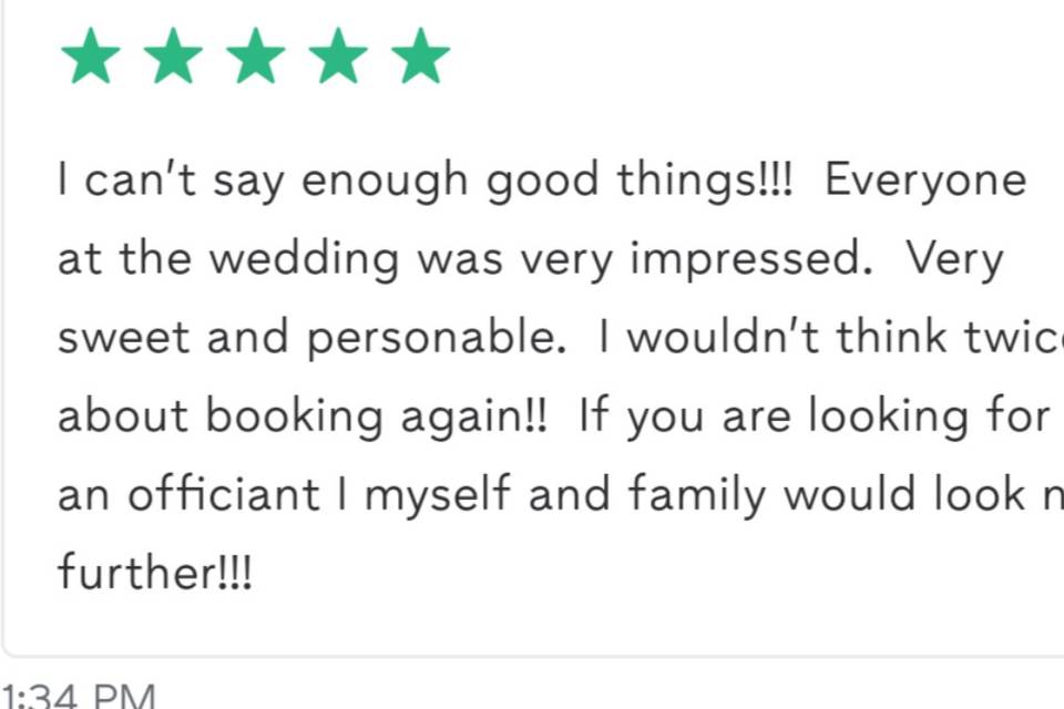One of my reviews